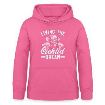 Buntbarsch Fischliebhaber Süßwasser Aquaristik Aquarium - Frauen Hoodie - Pink - Vorne - AI Model Female 172 light (172cm)