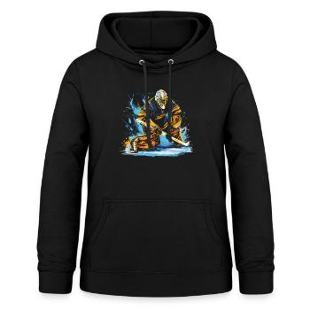 Eishockey Torwart Torwart Torwart - Frauen Hoodie - Schwarz - Vorne - AI Model Female 172 light (172cm)