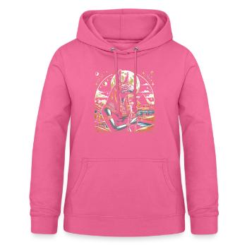 Anubis Mythologie égyptienne Pyramide Égypte ancienne - Sweat à capuche Femme - rose - Devant - AI Model Female 172 light (172cm)