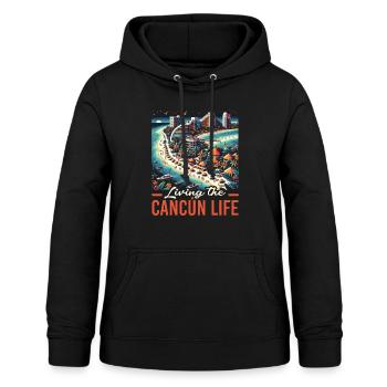 Cancún Mexique Pride Vacances Mexique Voyage Mexicain - Sweat à capuche Femme - noir - Devant - AI Model Female 172 light (172cm)