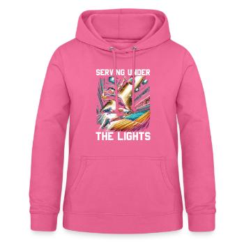 Amateur de volley-ball en salle Joueur de volley-ball sportif - Sweat à capuche Femme - rose - Devant - AI Model Female 172 light (172cm)