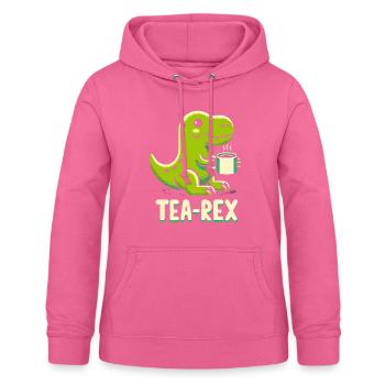 TEA-REX - Thé de dinosaure - Sweat à capuche Femme - rose - Devant - AI Model Female 172 light (172cm)