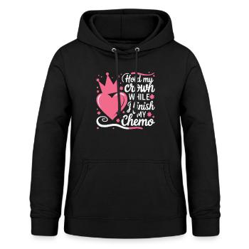 Mois de la sensibilisation au cancer du sein Pink Ribbon Chemo - Sweat à capuche Femme - noir - Devant - AI Model Female 172 light (172cm)