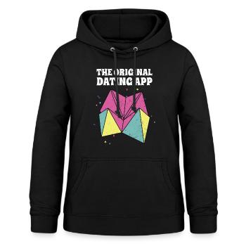 90er Jahre - Frauen Hoodie - Schwarz - Vorne - AI Model Female 172 light (172cm)