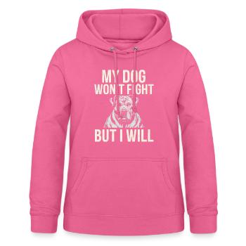 Anti Humain Pro Chien Amoureux Propriétaire Chiot Chiot Doggy - Sweat à capuche Femme - rose - Devant - AI Model Female 172 light (172cm)