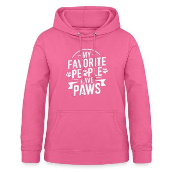 Anti Humain Pro Chien Amoureux Propriétaire Chiot Chiot Doggy - Sweat à capuche Femme - rose - Devant - AI Model Female 172 light (172cm)