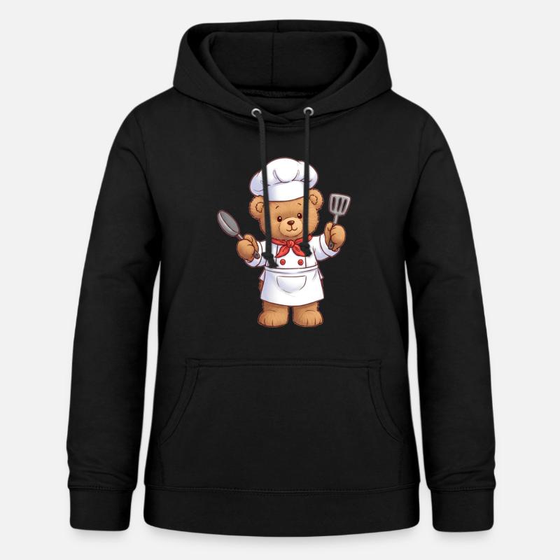 Teddy Bear Cook - Women's Hoodie - black