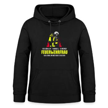 FEUERWEHRFRAU HEIß & COOL FEUERWEHR GESCHENK - Frauen Hoodie - Schwarz - Vorne - AI Model Female 172 light (172cm)