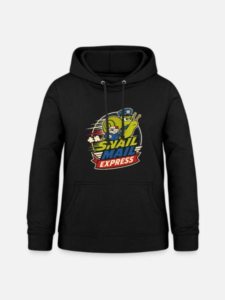 Snail Mail Express – Lustige Schneckenpost - Frauen Hoodie - Schwarz