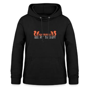 Eichhörnchen - Frauen Hoodie - Schwarz - Vorne - AI Model Female 172 light (172cm)