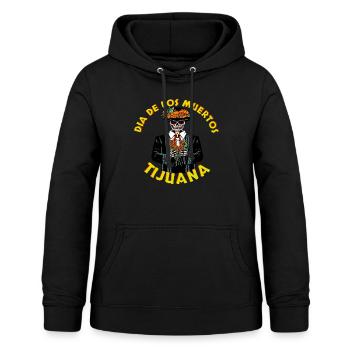 Dia de los muertos Tijuana design vintage - Sweat à capuche Femme - noir - Devant - AI Model Female 172 light (172cm)