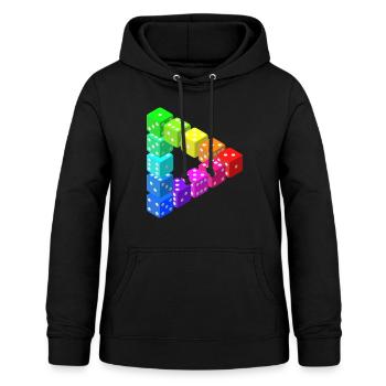 Penrose Dreieck aus Würfeln - Frauen Hoodie - Schwarz - Vorne - AI Model Female 172 light (172cm)