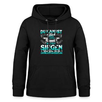 Chor Singen Sänger Chormitglied Geschenk - Frauen Hoodie - Schwarz - Vorne - AI Model Female 172 light (172cm)