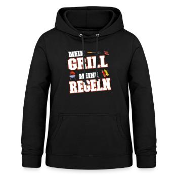 Mein Grill meine Regeln - Grillen Griller Sommer - Frauen Hoodie - Schwarz - Vorne - AI Model Female 172 light (172cm)