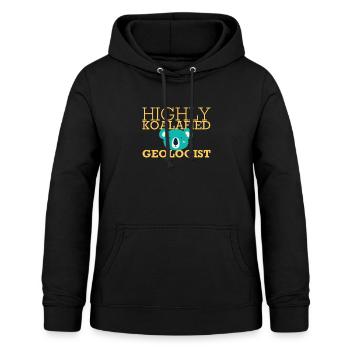 "Geologist Koalafied | Geology" - Frauen Hoodie - Schwarz - Vorne - AI Model Female 172 light (172cm)
