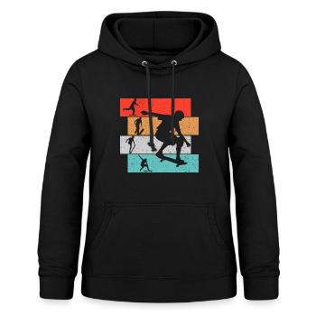 Skater Skateboard Skateboarder - Women's Hoodie - black - Front - AI Model Female 172 light (172cm)