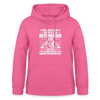 Betonbauer Stahlbetonbauer Concrete Worker - Frauen Hoodie - Pink - Vorne - AI Model Female 172 light (172cm)