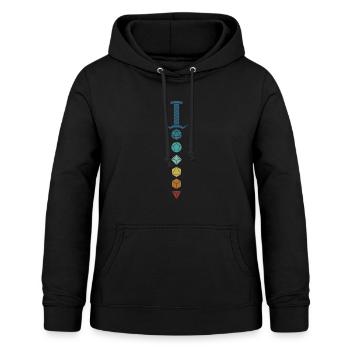 PnP RPG Jeu de rôle Tabletop Maître de jeu Pen - Sweat à capuche Femme - noir - Devant - AI Model Female 172 light (172cm)