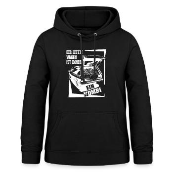 Der letzte Wagen ist immer ein Kombi Leichenwagen - Frauen Hoodie - Schwarz - Vorne - AI Model Female 172 light (172cm)