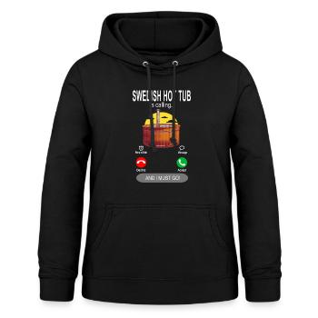 Swedish Hot Tub is calling - Frauen Hoodie - Schwarz - Vorne - AI Model Female 172 light (172cm)