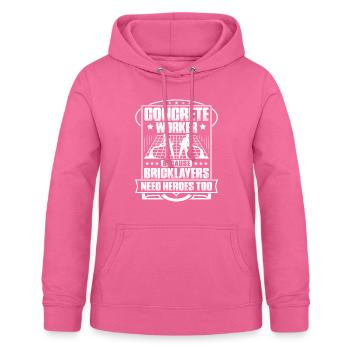 Concrete builder Reinforced concrete builder Concrete Worker - Women's Hoodie - pink - Front - AI Model Female 172 light (172cm)