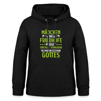 Friedhofsgärtner Friedhof Cemetery Gardener - Frauen Hoodie - Schwarz - Vorne - AI Model Female 172 light (172cm)