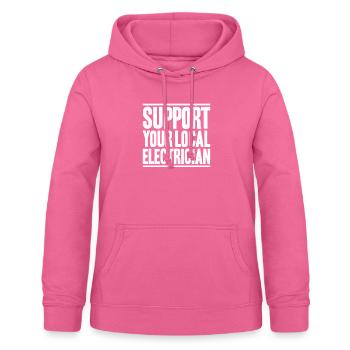Électronicien, électricien, monteur de lignes - Sweat à capuche Femme - rose - Devant - AI Model Female 172 light (172cm)
