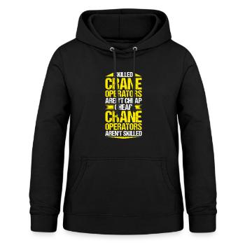 Kranführer Kranfahrer Kran Crane Operator - Frauen Hoodie - Schwarz - Vorne - AI Model Female 172 light (172cm)