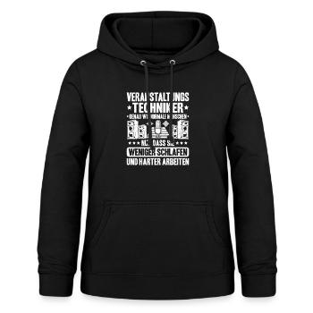 Veranstaltungstechniker Event Technician - Frauen Hoodie - Schwarz - Vorne - AI Model Female 172 light (172cm)