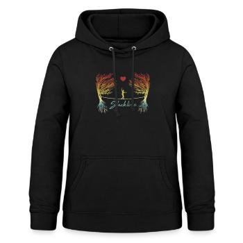 Indoor Slackers Balancieren Slackerliner Slackline - Frauen Hoodie - Schwarz - Vorne - AI Model Female 172 light (172cm)