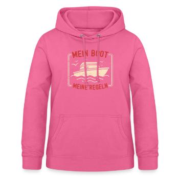 Bootsfahrer Bootfahren Boot Kapitän Kapitänsmütze - Frauen Hoodie - Pink - Vorne - AI Model Female 172 light (172cm)