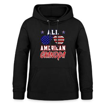 All American Grandpa - 4th of July - Frauen Hoodie - Schwarz - Vorne - AI Model Female 172 light (172cm)