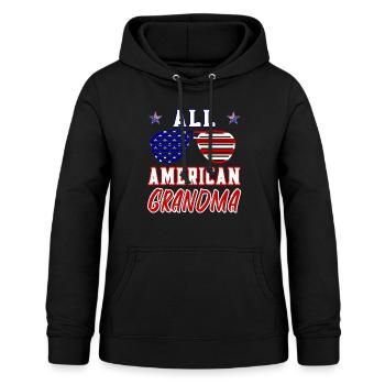 All American Grandma - 4th of July - Frauen Hoodie - Schwarz - Vorne - AI Model Female 172 light (172cm)