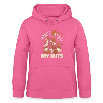 Hands Off My Nuts Grauhörnchen Squirrel - Frauen Hoodie - Pink - Vorne - AI Model Female 172 light (172cm)