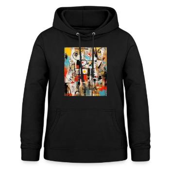 STREET ART FANTASIE - Frauen Hoodie - Schwarz - Vorne - AI Model Female 172 light (172cm)