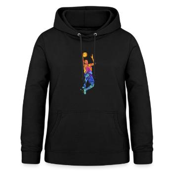 Basketballkorb Basketballspieler Basketballer - Frauen Hoodie - Schwarz - Vorne - AI Model Female 172 light (172cm)