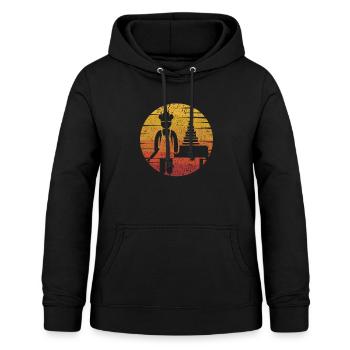 Retro Bäckerei Konditor Hobbybäcker Bäckermeister - Frauen Hoodie - Schwarz - Vorne - AI Model Female 172 light (172cm)