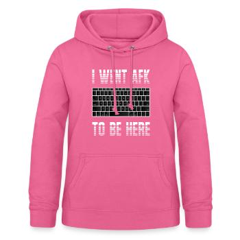 I went AFK to be here - Geeky Nerdi Gamer - Frauen Hoodie - Pink - Vorne - AI Model Female 172 light (172cm)