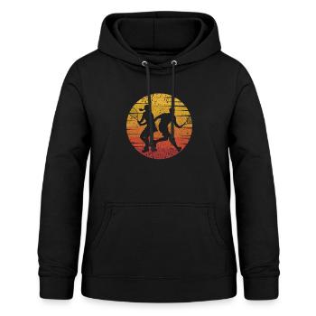 Retro Tennis Coach Tennis Player Tennis Racket - Women's Hoodie - black - Front - AI Model Female 172 light (172cm)