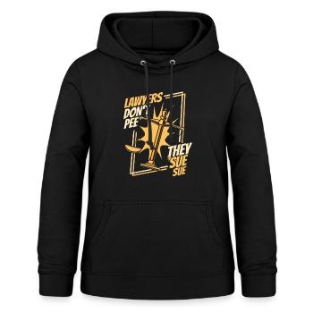 Anwälte pinkeln nicht, sie verklagen Rechtsbeistand - Frauen Hoodie - Schwarz - Vorne - AI Model Female 172 light (172cm)