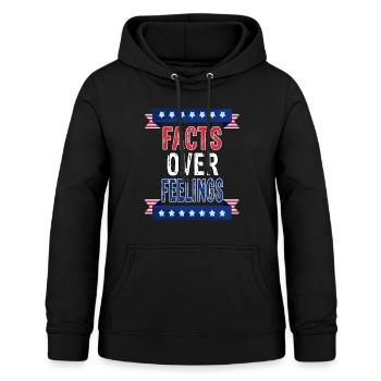 Les faits l’emportent sur les sentiments - Élections américaines 2024 Élections américaines - Sweat à capuche Femme - noir - Devant - AI Model Female 172 light (172cm)