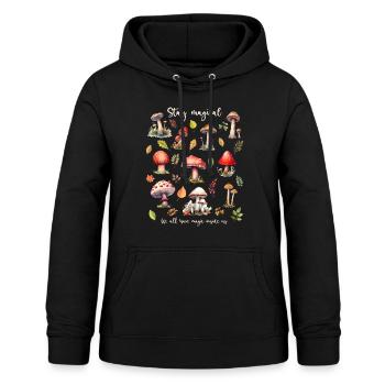 Pilze sind magisch. Naturfreund. - Frauen Hoodie - Schwarz - Vorne - AI Model Female 172 light (172cm)