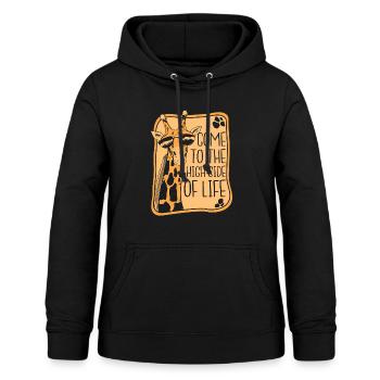 Le Côté Supérieur De La Vie Giraffidae Africains Nubiens - Sweat à capuche Femme - noir - Devant - AI Model Female 172 light (172cm)