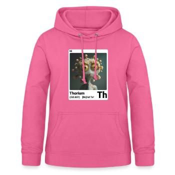 AI am thorium (wt) mode périodique nerdstyle nerd - Sweat à capuche Femme - rose - Devant - AI Model Female 172 light (172cm)