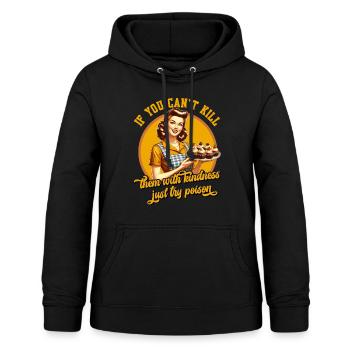 1950er Jahre Lustige Retro-Hausfrau - Frauen Hoodie - Schwarz - Vorne - AI Model Female 172 light (172cm)