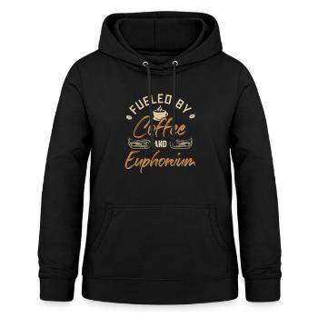 Befeuert von Kaffee und Euphonium Euphoniumist - Frauen Hoodie - Schwarz - Vorne - AI Model Female 172 light (172cm)