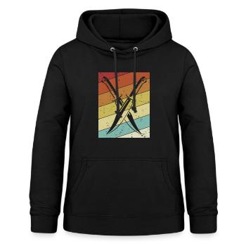 Retro Metzgermesser Sammlerstück Restaurierungsmesser - Frauen Hoodie - Schwarz - Vorne - AI Model Female 172 light (172cm)