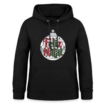 Feliz Natal Christmas Ball Brazil Spain - Women's Hoodie - black - Front - AI Model Female 172 light (172cm)