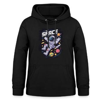 The Space Astronaut Weltall Planeten - Frauen Hoodie - Schwarz - Vorne - AI Model Female 172 light (172cm)