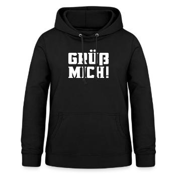 Begrüßung Deutschland - Grüß mich Grüß dich - Frauen Hoodie - Schwarz - Vorne - AI Model Female 172 light (172cm)